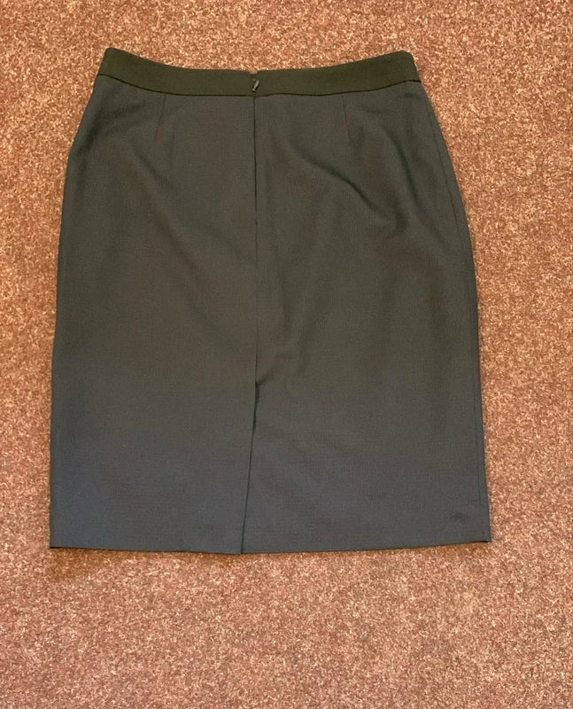 Papaya Navy Pencil Skirt UK 12 Office Work Knee Length