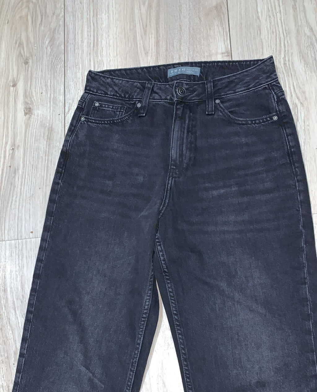 Denim Co Black Washed Wide Leg Jeans UK 8 EU 36