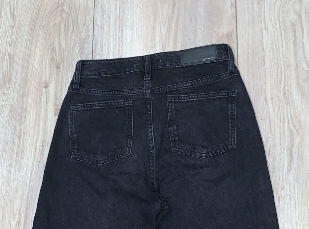 Denim Co Black Washed Wide Leg Jeans UK 8 EU 36