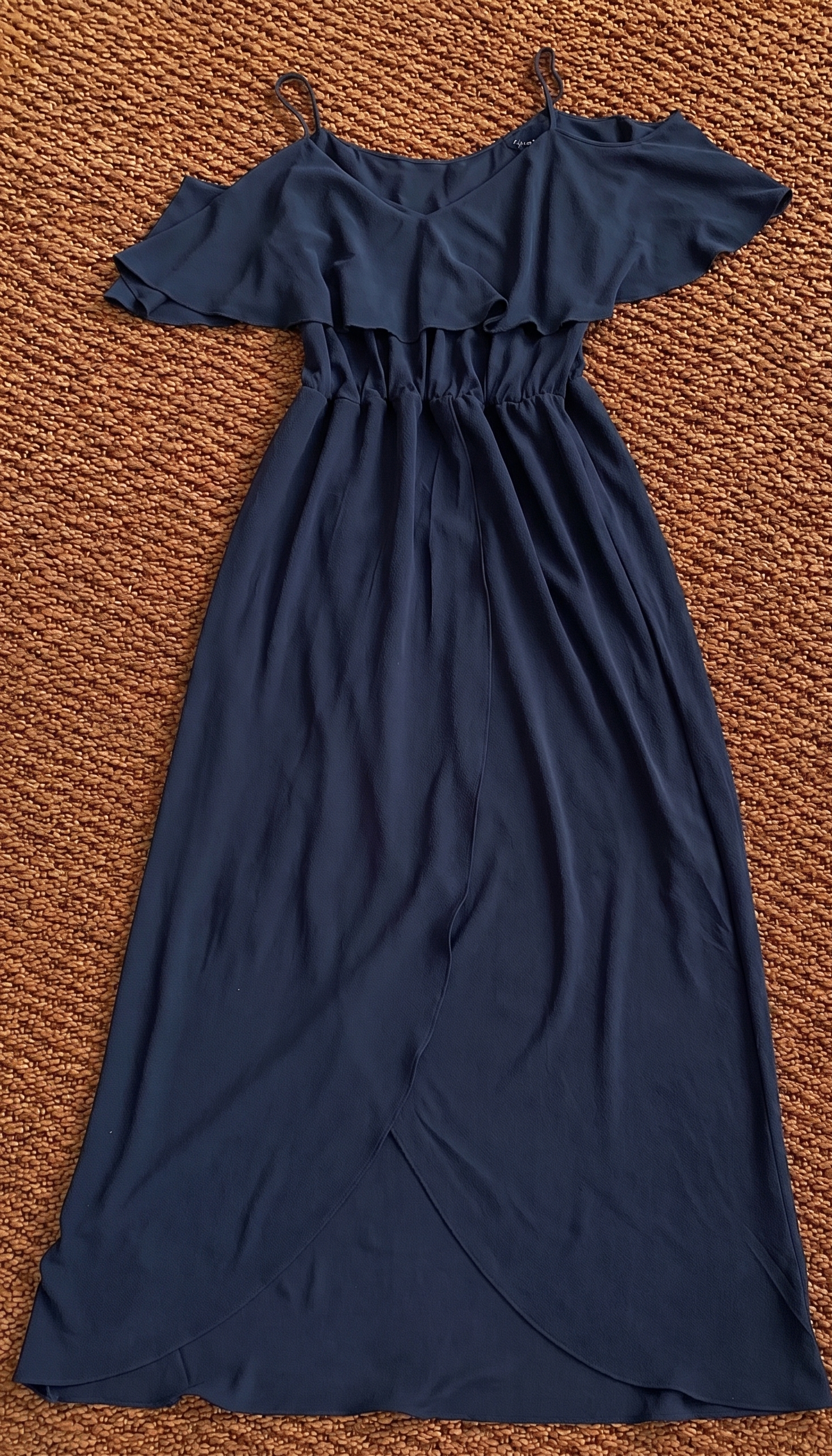 Next Tall navy Cold Shoulder Maxi Dress UK 16 Tall Wedding Guest Occasion Dress