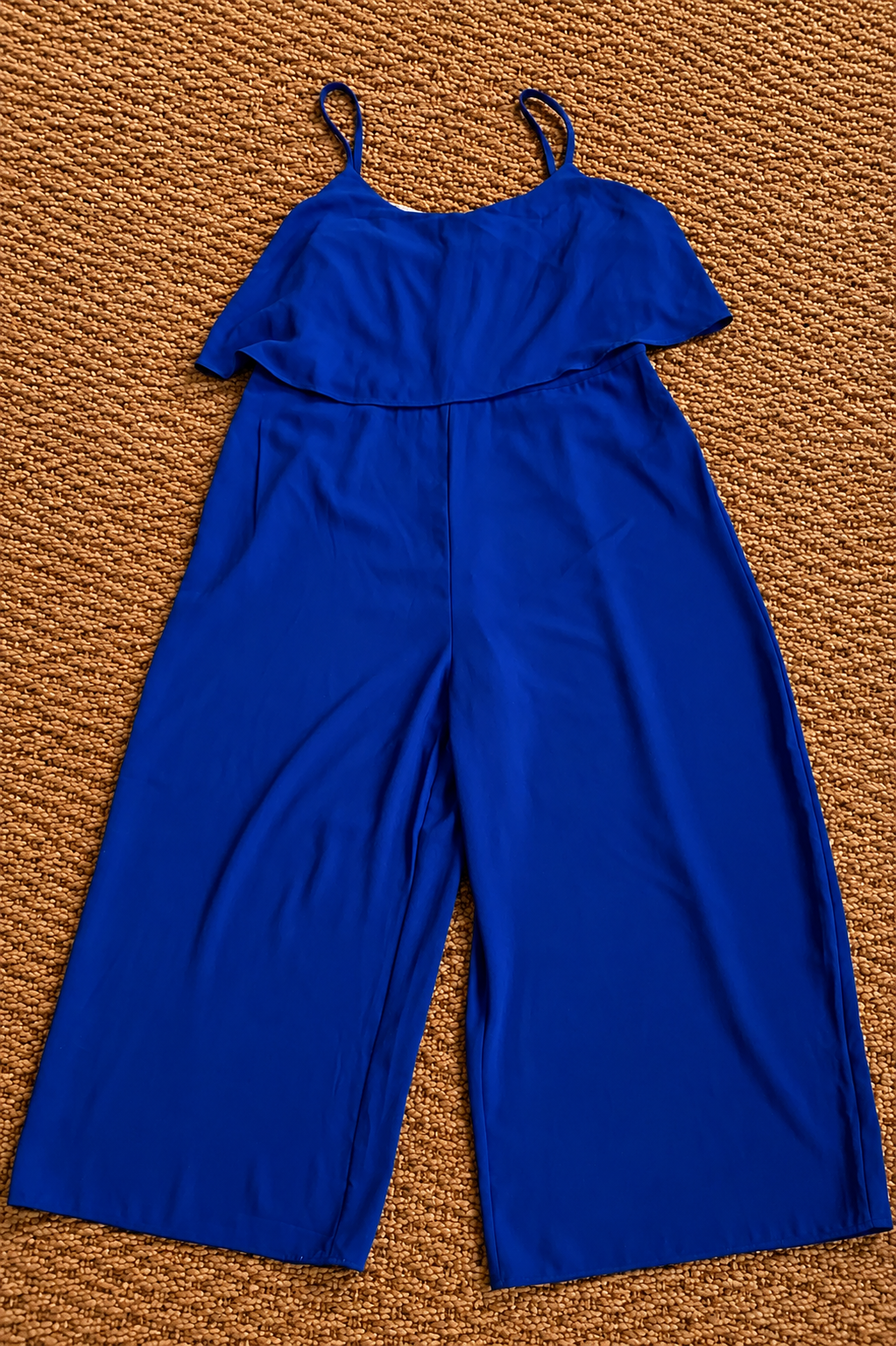 New Look Blue Wide Leg Culotte Jumpsuit UK 14 Occasion