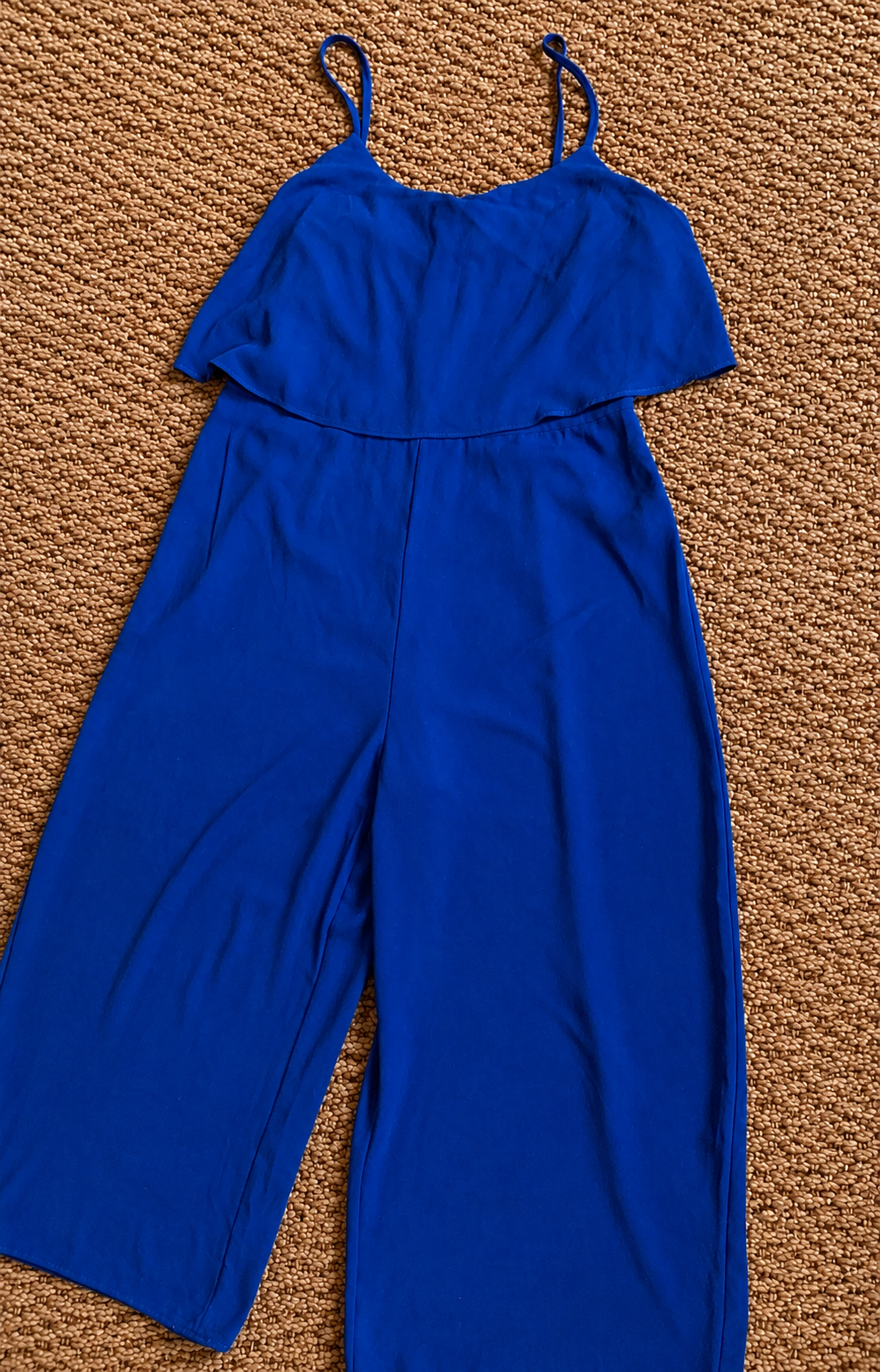 New Look Blue Wide Leg Culotte Jumpsuit UK 14 Occasion