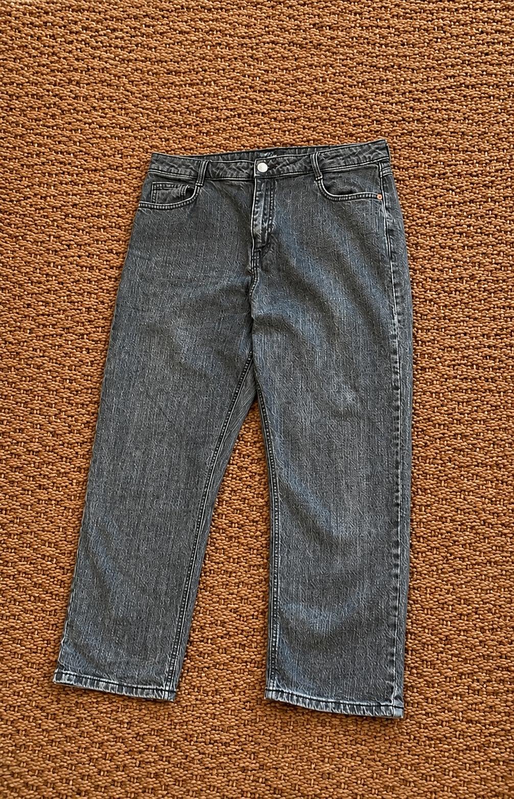 George Skye Charcoal Grey Acid Wash Wide Leg Jeans UK 18