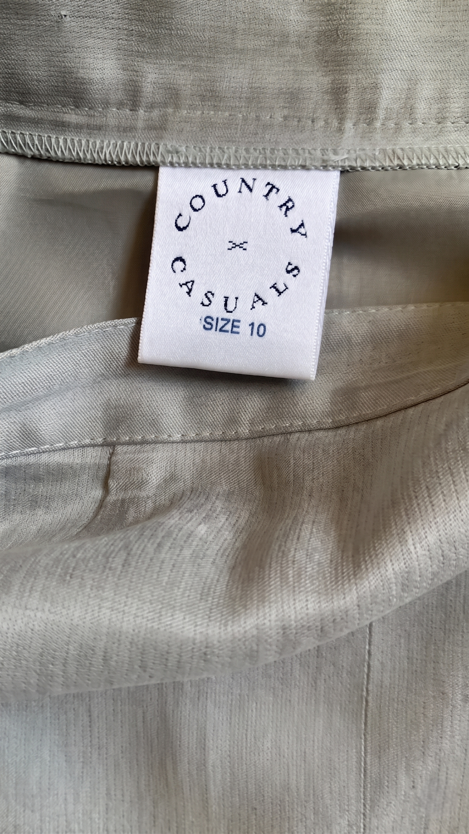 Country Casuals Light Grey Midi Pencil Skirt UK 10