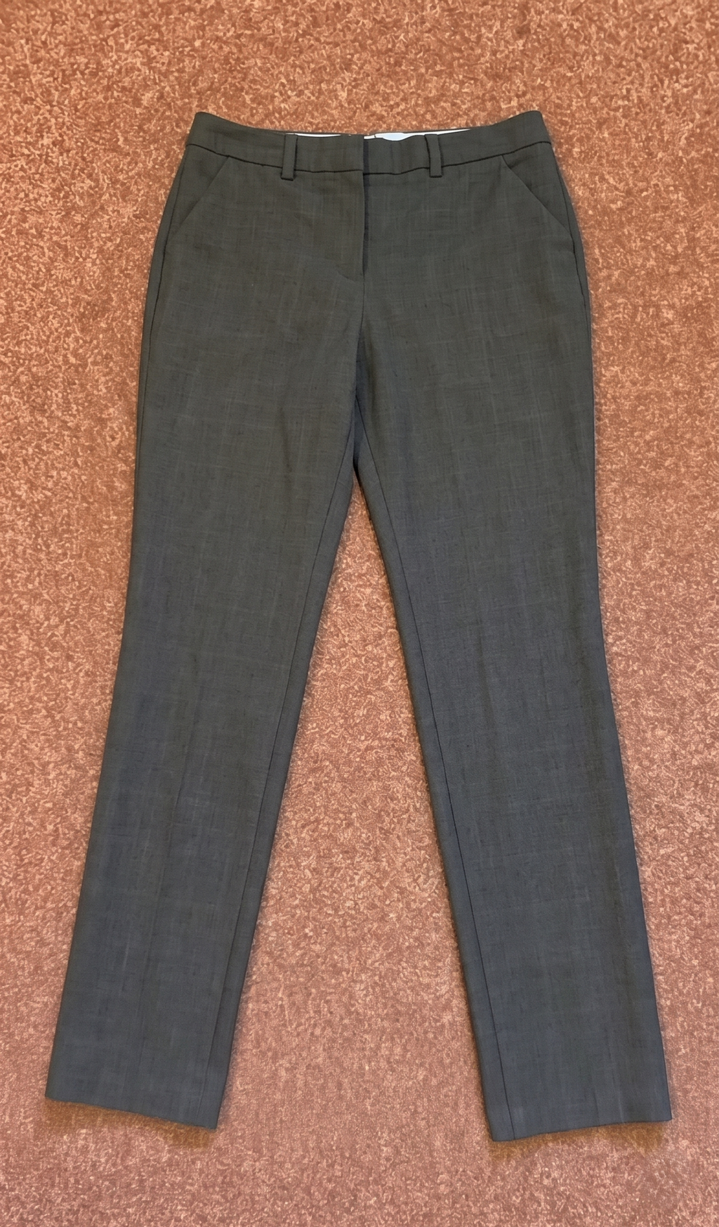 M&S Collection Charcoal Grey Smart Office Trousers UK 8 Long Tailored Workwear