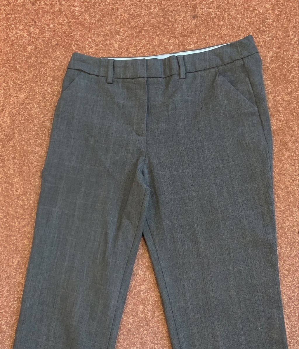 M&S Collection Charcoal Grey Smart Office Trousers UK 8 Long Tailored Workwear