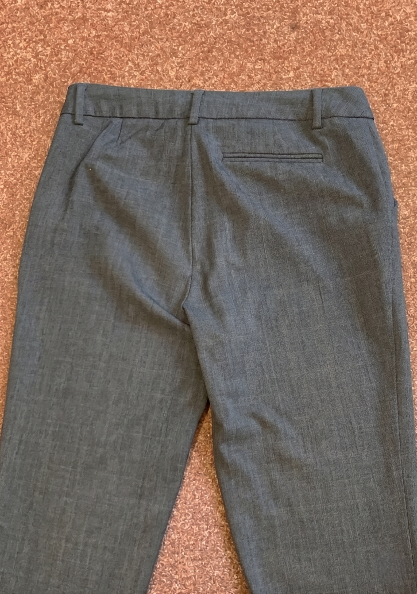 M&S Collection Charcoal Grey Smart Office Trousers UK 8 Long Tailored Workwear