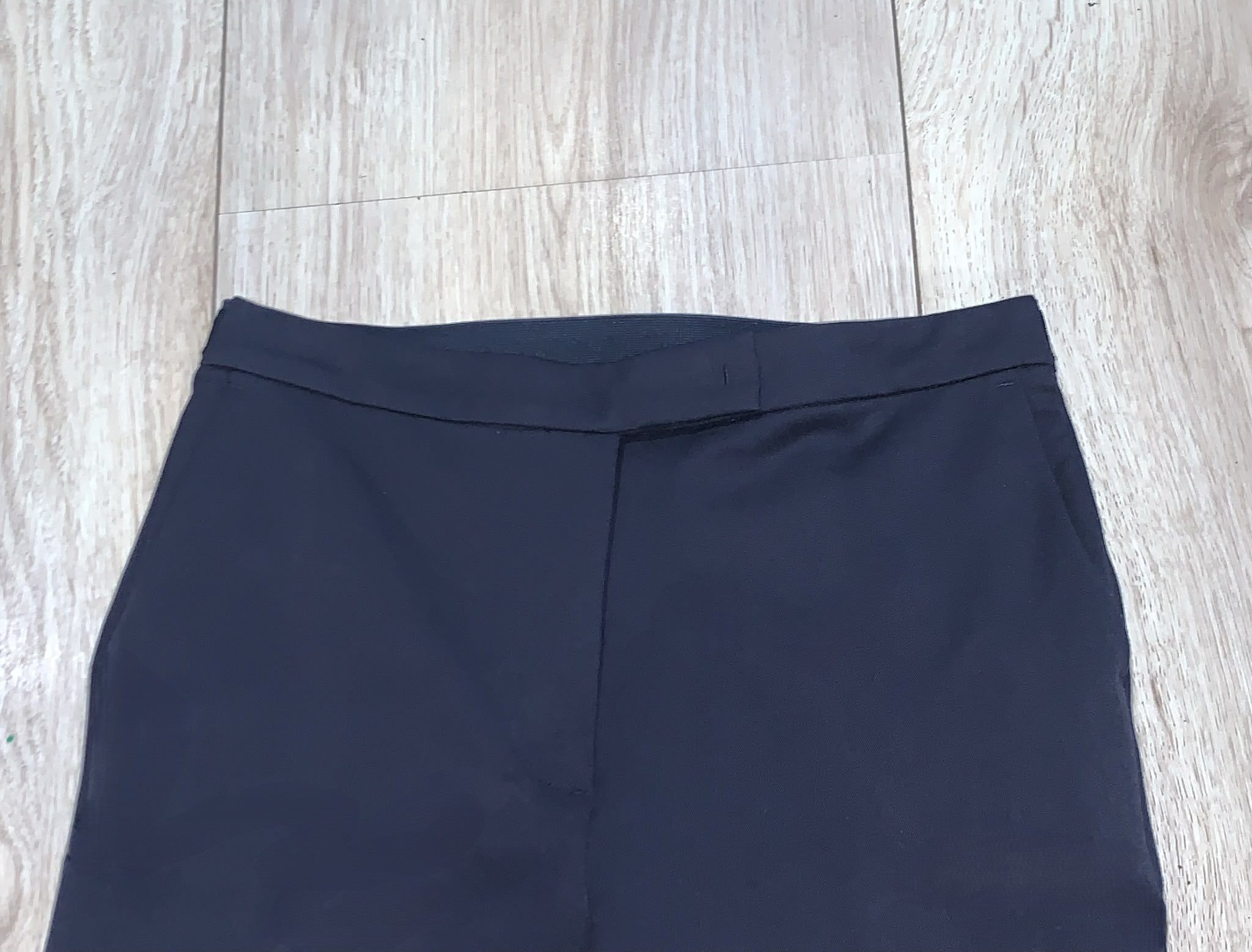 M&S Navy Blue Straight Leg Work Trousers UK 12 Regular