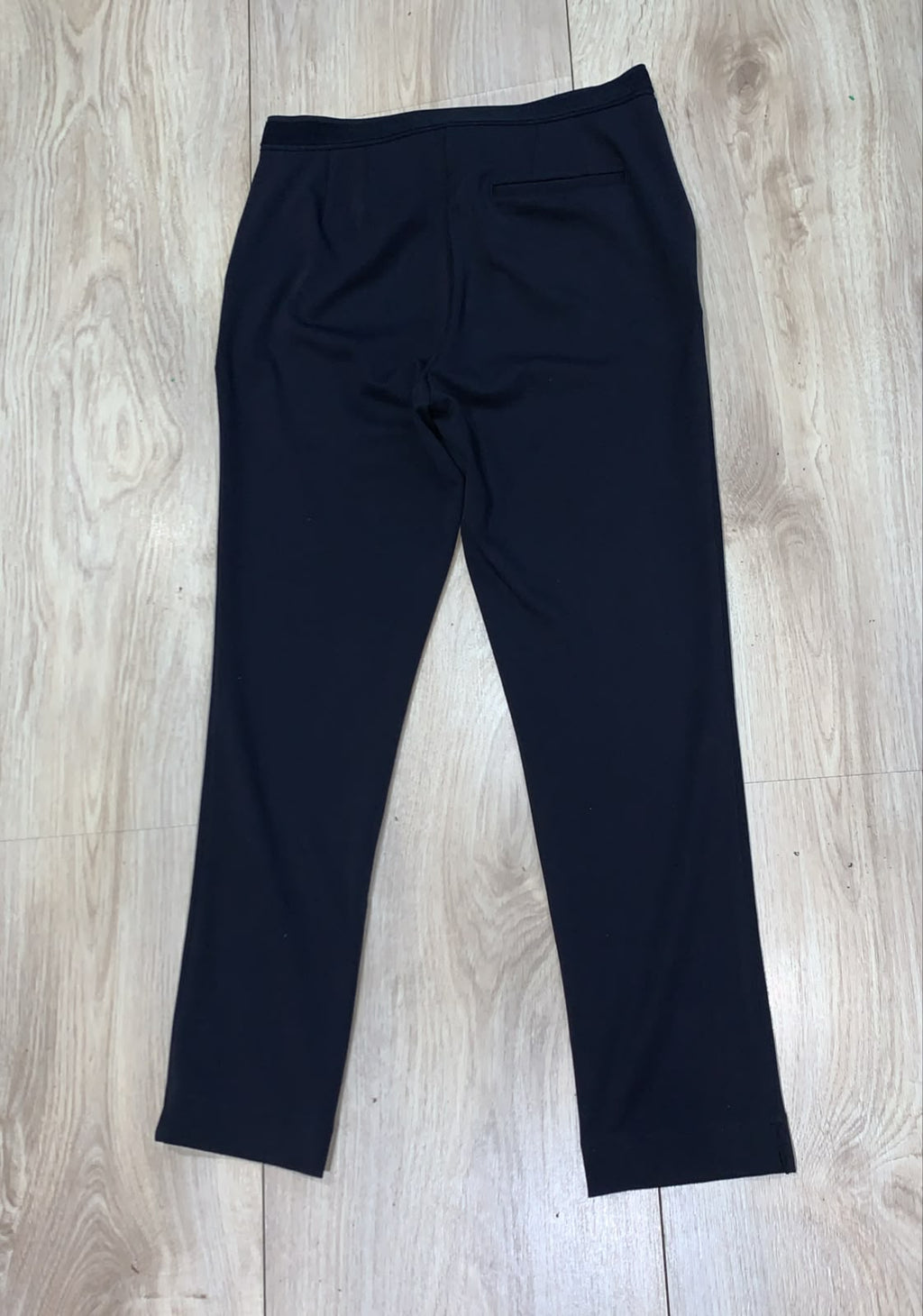 M&S Navy Blue Straight Leg Work Trousers UK 12 Regular