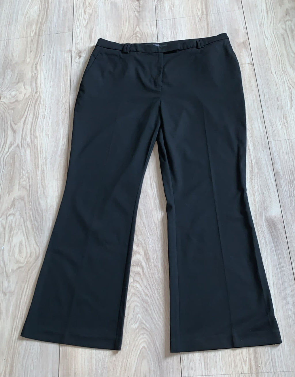 Next Black Bootcut Work Trousers UK 18 Regular