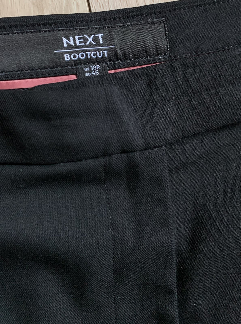 Next Black Bootcut Work Trousers UK 18 Regular